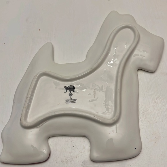 Global Design Kate Williams Scottish Terrier Dog Christmas Plate - Picture 4 of 5